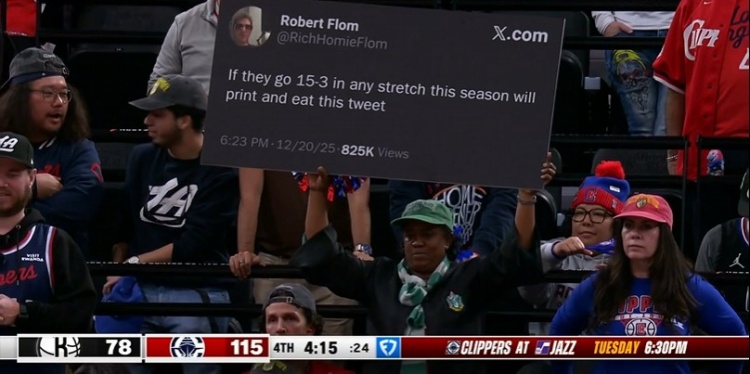 V体育网页版-👍有种!被快船&哈登等众将点名的吃推特球迷 今日直播说到做到